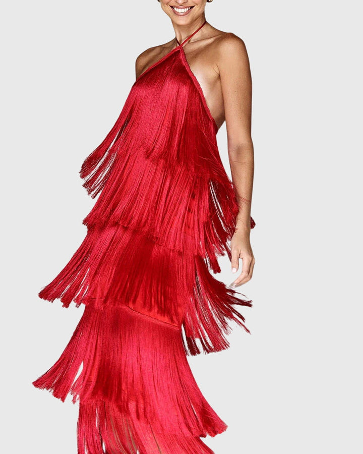 Artiselle™ Silk Tassel Dress