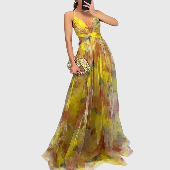 Giselle™ | Silk Floral Maxi Dress