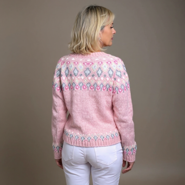 Chic Pink Wool Cardigan