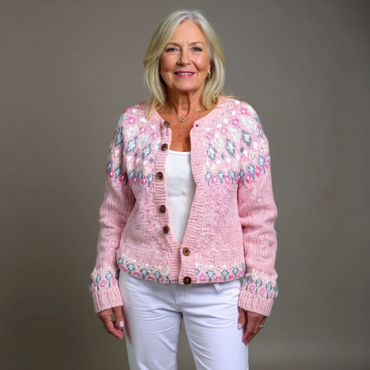 Chic Pink Wool Cardigan