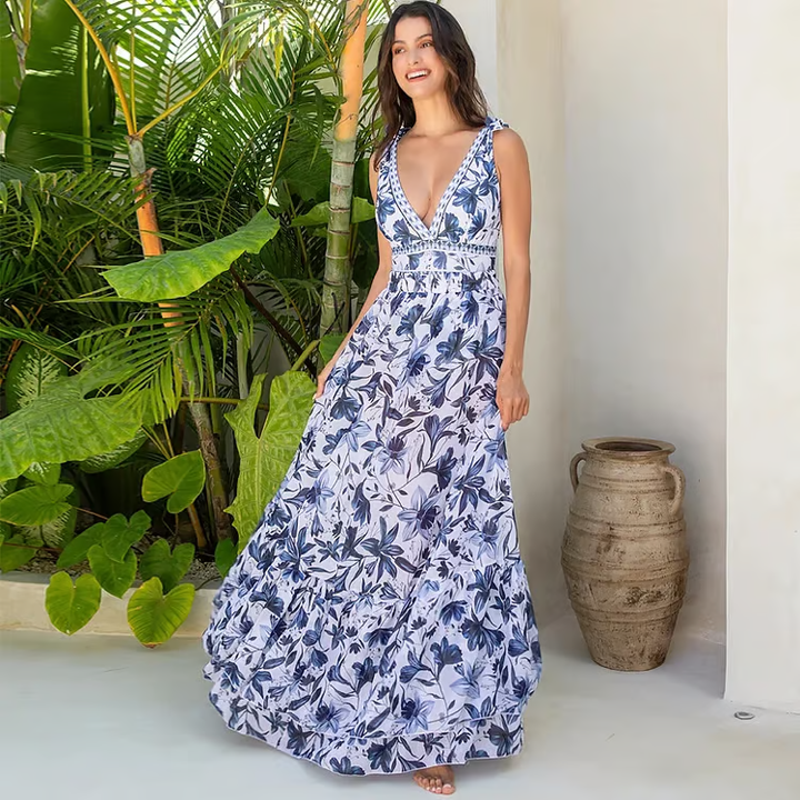 Jordan™ – Elegant Floral Swimsuit & Skirt Set