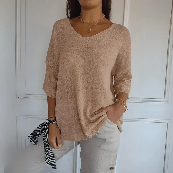 Maddie | Relaxed V-Neck Sweater